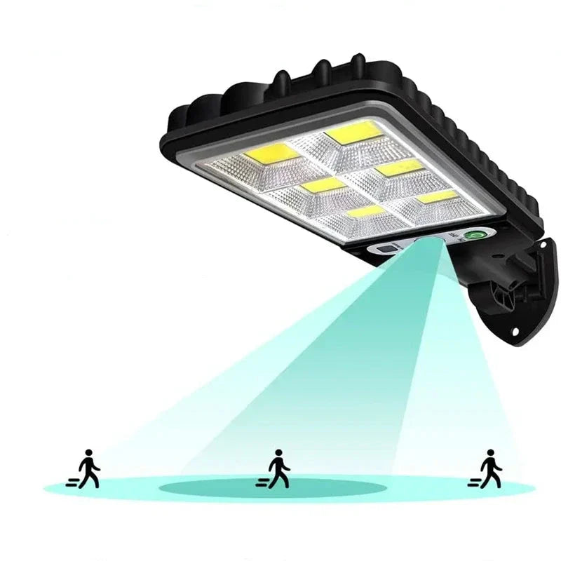 Kit de Refletores Led Solar 6000 Lumens com Sensor de Movimento
